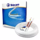 Cabo CFTV Slim Blindagem 85% Liga de Cobre RF 4mm Com Bipolar Externo Telecam - 100M