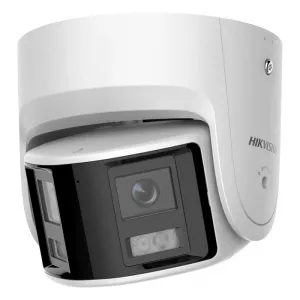 Câmera IP Panorâmica Hikvision DS-2CD2346G2P-ISU/SL AcuSense 4MP Lente Dupla e Áudio